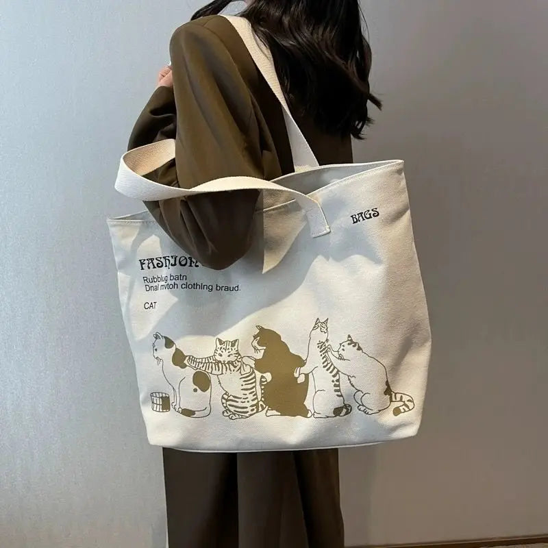 Canvas Tote For Women Spacious Durable With Zipper - Smarsty