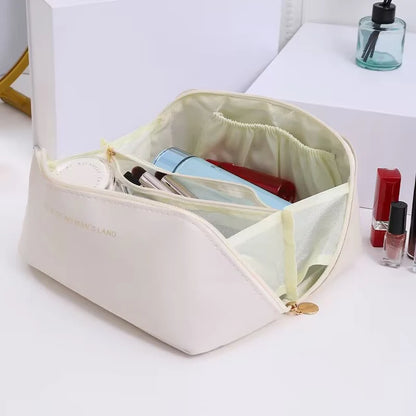 PU Leather Cosmetic Bag Large Capacity Travel Organizer - Smarsty