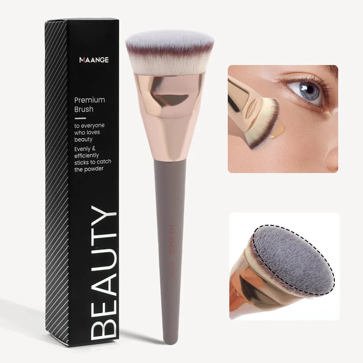 MAANGE Flat Round Makeup Brush for Flawless Application - Smarsty