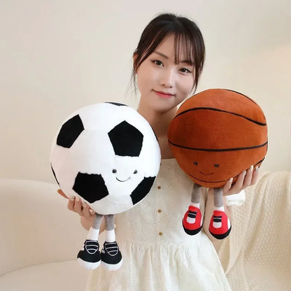 cm football doll, basketball plush toy, creative football doll, pillow, pet ball, dog and cat interactive toy - Smarsty