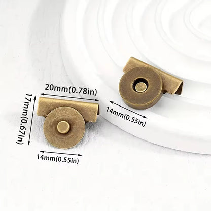 5Pairs Metal Seamless Magnetic Buckle for Bags - Magnetic Snap Buttons for DIY Buckle Closure Magnetic Snaps for Handbags