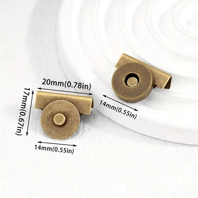 5Pairs Metal Seamless Magnetic Buckle for Bags - Magnetic Snap Buttons for DIY Buckle Closure Magnetic Snaps for Handbags