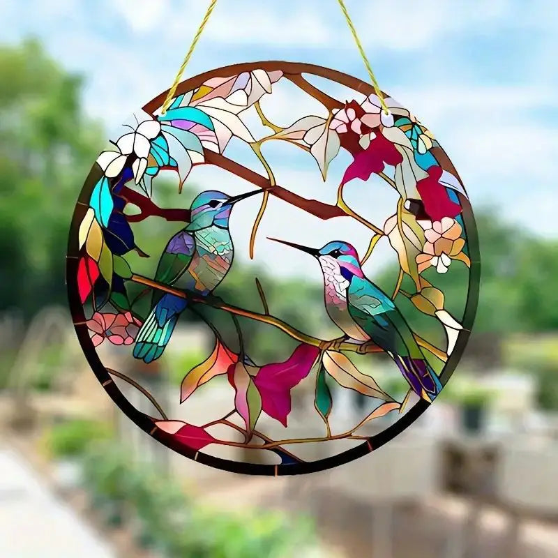 Hummingbird Acrylic Suncatcher for Vibrant Home Decor - Smarsty