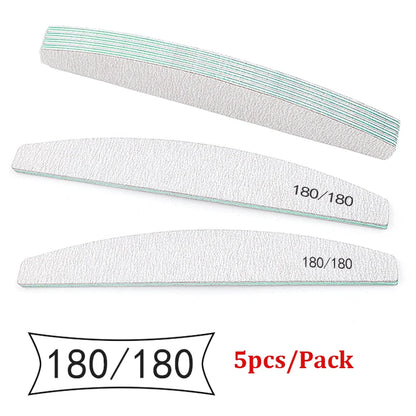 Professional Nail File Set with 5 Colors and Multiple Grits - Smarsty