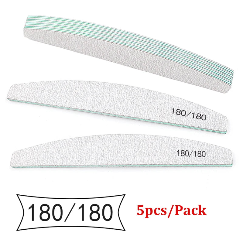 Professional Nail File Set with 5 Colors and Multiple Grits - Smarsty