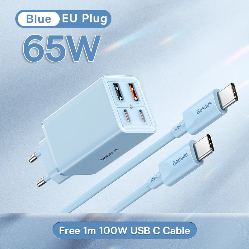 65W GaN USB C Charger With PD QC TravelReadyUltraCompact - Smarsty