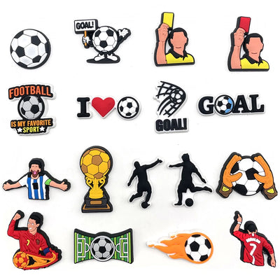 Sprot Soccer Football Shoe Charms Pin for Crocs Accessories Charms Clogs Slides DIY Shoe Decoration Buckle Party Gifts - Smarsty