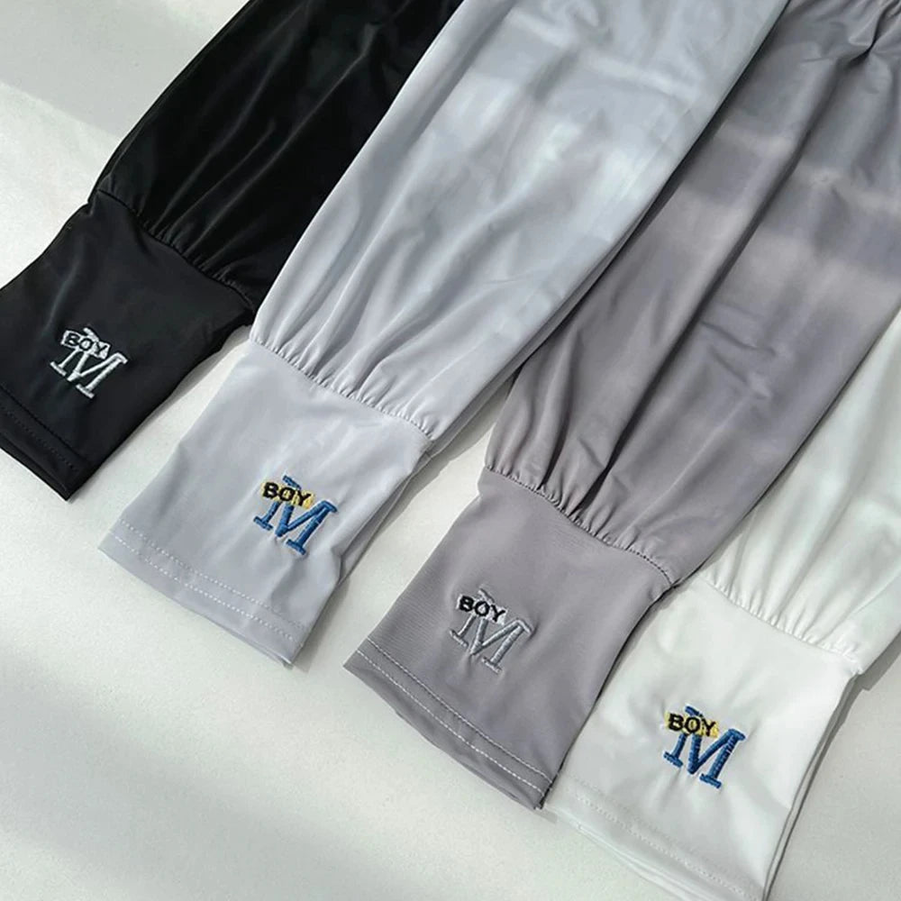 Mens UV Protection Ice Arm Sleeves Lightweight Cooling Gloves - Smarsty