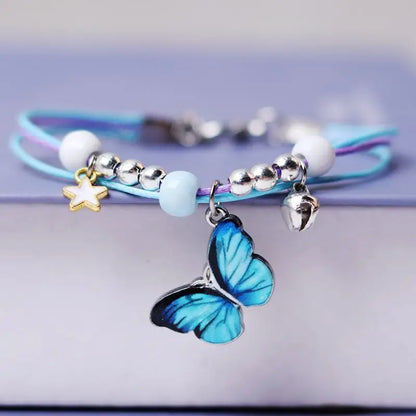 Handmade Boho Leather Charm Bracelet Adjustable Unisex - Smarsty