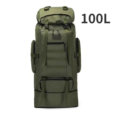 80L/100L  Mountaineering Bag Climb Bag Tactical Backpacks Large Backpack Outdoors Hiking Camping Travel Bags - Smarsty