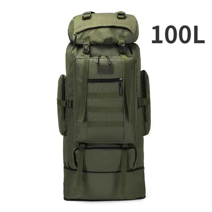 80L/100L  Mountaineering Bag Climb Bag Tactical Backpacks Large Backpack Outdoors Hiking Camping Travel Bags - Smarsty