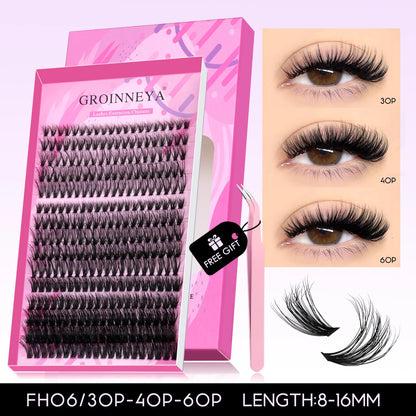 GROINNEYA DIY Fluffy Lash Clusters Kit for Volume - Smarsty
