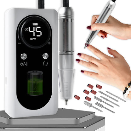 Rechargeable Electric Nail Drill Machine with High Speed - Smarsty