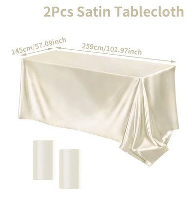 Satin Rectangle Tablecloth for Elegant Wedding Decor - Smarsty