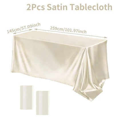 Satin Rectangle Tablecloth for Elegant Wedding Decor - Smarsty