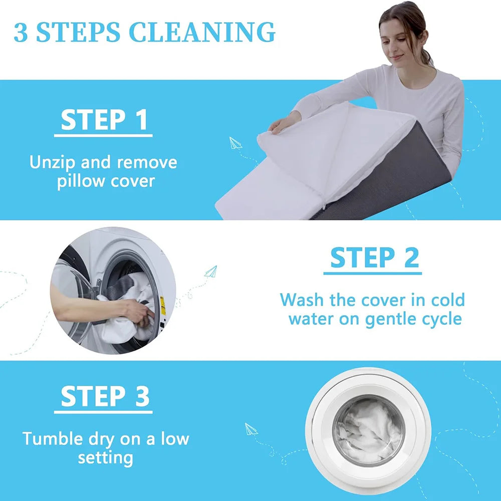 Bed Wedge Pillow for Snoring Relief and Leg Elevation - Smarsty