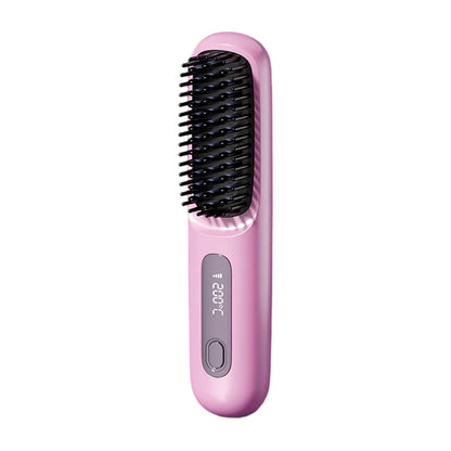 Cordless Hair Straightener Portable Straightener Brush 3 Adjustable Temp Hair Straightening Brush Anti-scald for Hair Styling