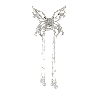 Korean Pearl Butterfly Hair Claw Clip For Women Stylish - Smarsty