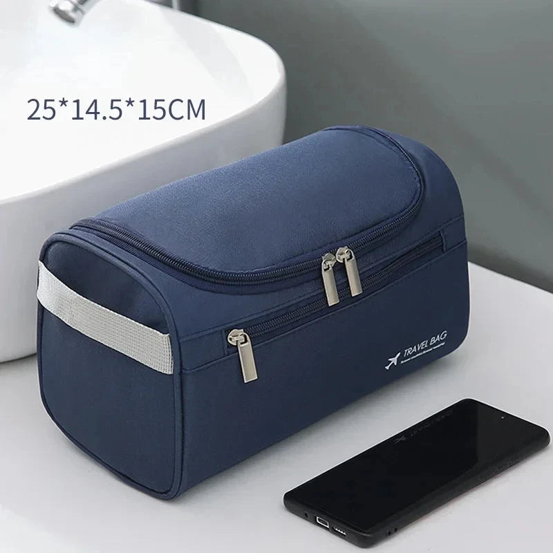 Leather Toiletry Bag for Men Women Dopp Kit Mens Hanging Toiletry Bag Travel Toiletry Bag for Traveling Large Cosmetic Bag for T - Smarsty