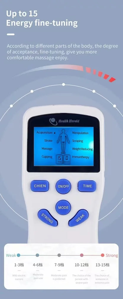 8 Modes EMS Dual Channel Muscle Massager for Fatigue Relief - Smarsty
