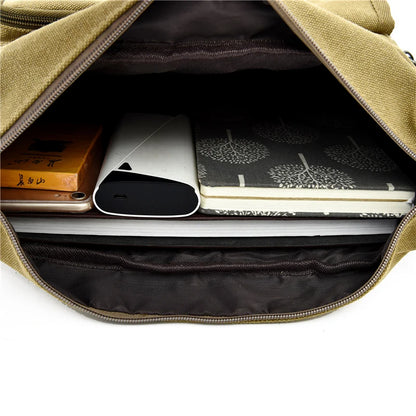 Premium Canvas Crossbody Bag For Men Luxury Messenger - Smarsty
