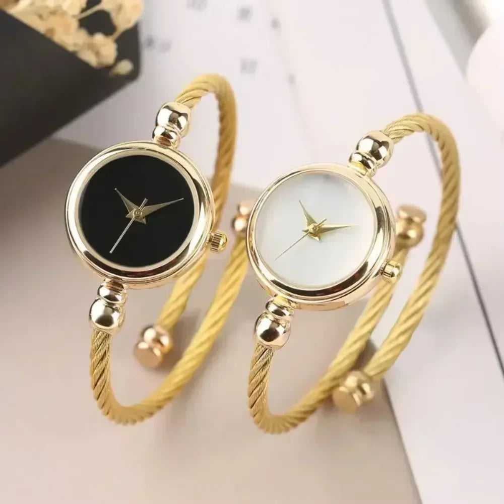 Luxury Gold Bangle Bracelet Watch for Women - Smarsty