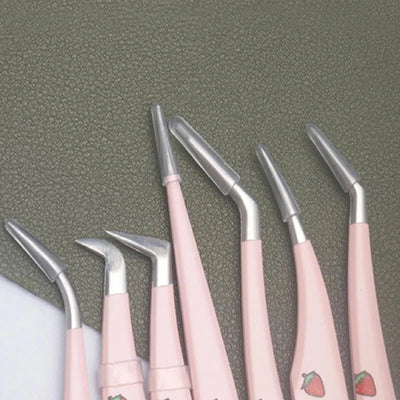 Stainless Steel Eyelash Tweezers for Easy 3D Lash Application - Smarsty