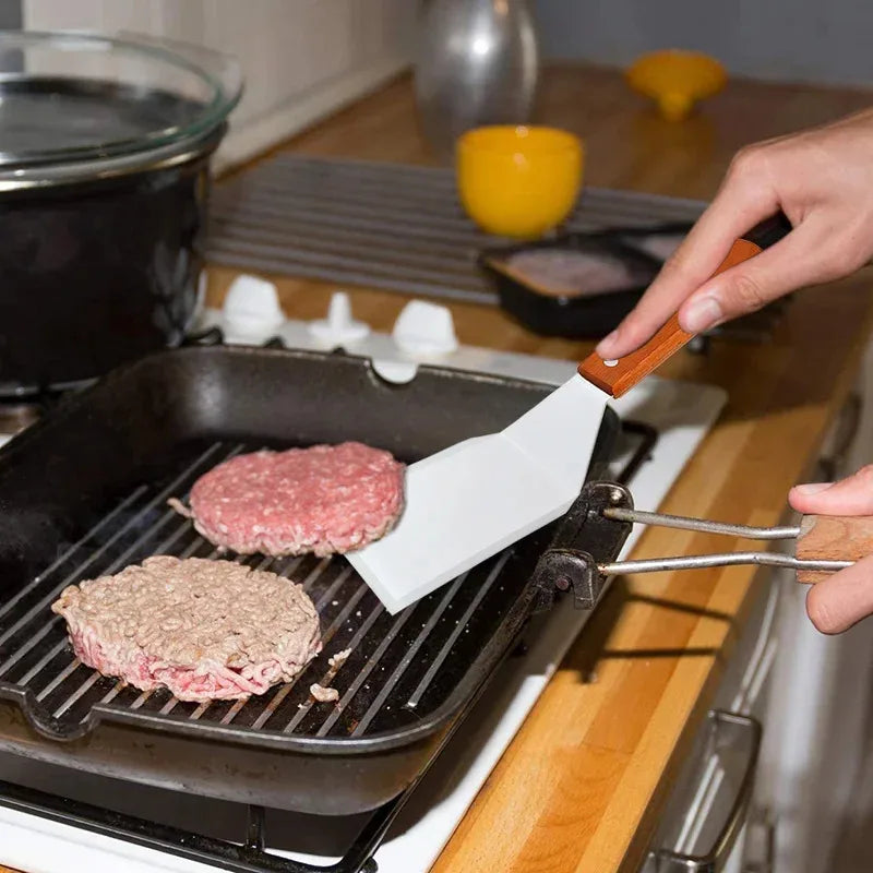 Stainless Steel Cooking Spatula with Wood Handle - Smarsty
