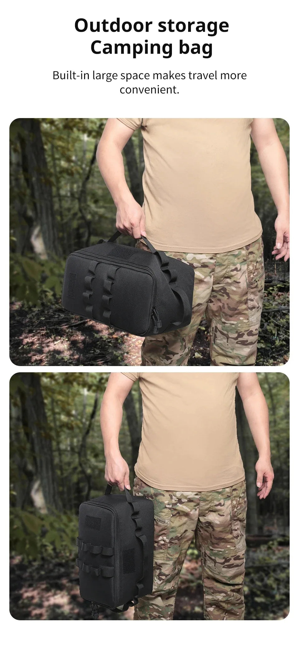 Outdoor Camping Gas Tank Storage Bag Large Capacity Ground Nail Tool Bag Gas Canister Picnic Cookware Utensils Kit Bag - Smarsty