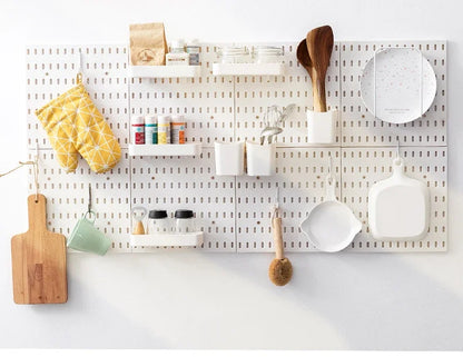 DIY Pegboard Accessories Kitchen Organization No Drill Hanging Shelf Storage Hooks Wall Organizer Crafts For Garage Room