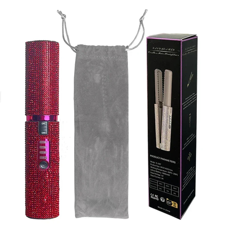 2 in 1 Wireless Hair Straightener and Curler Brush - Smarsty