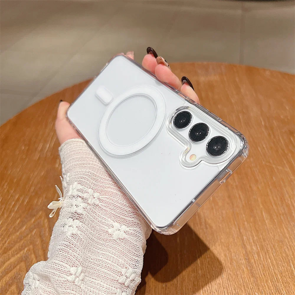 MagSafe Clear Acrylic Galaxy Phone Case Anti Fall Protection - Smarsty