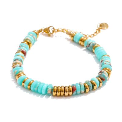 Colorful Natural Stone Beads Waterproof Bracelet for Women - Smarsty