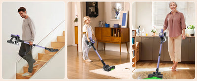 500W/55KPA Self-Standing Cordless Vacuum Cleaner,60 Mins Handheld Vacuum Cleaners,Smart LED Screen Vacuum for Carpet/Pet Hair - Smarsty