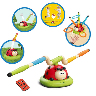 Ladybug Sport Entertainment Game Toy Multifunction Rope Skipping Machine Ferrule Jump Rocket Launcher Outdoor Educational - Smarsty