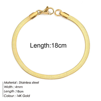 Gold Stainless Steel Twist Chain Bracelet for Women - Smarsty