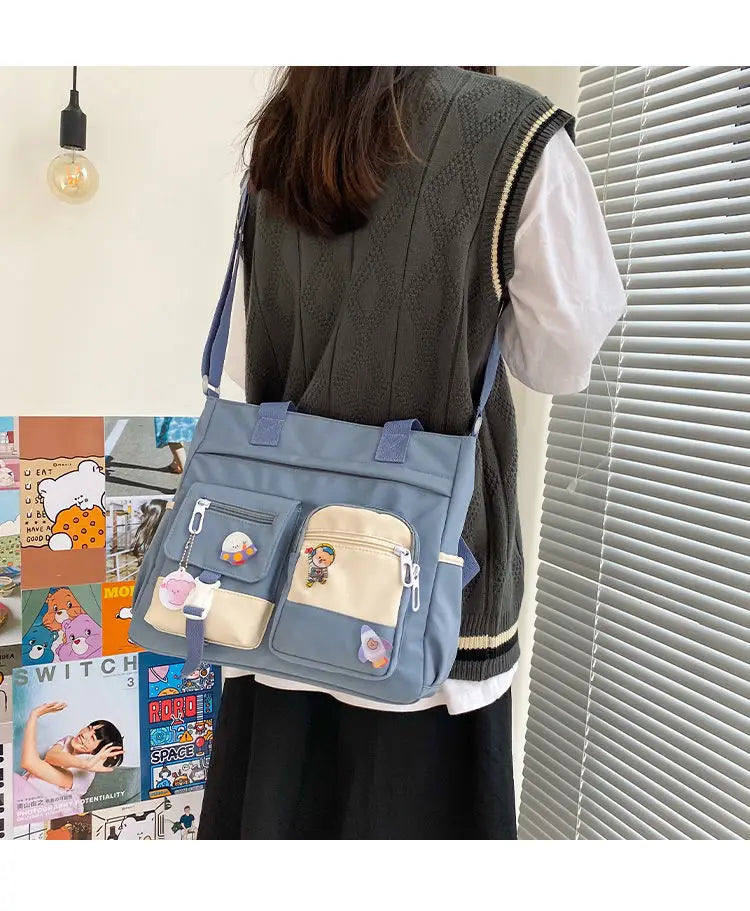 Waterproof Nylon Shoulder Bag For Women Crossbody Tote - Smarsty