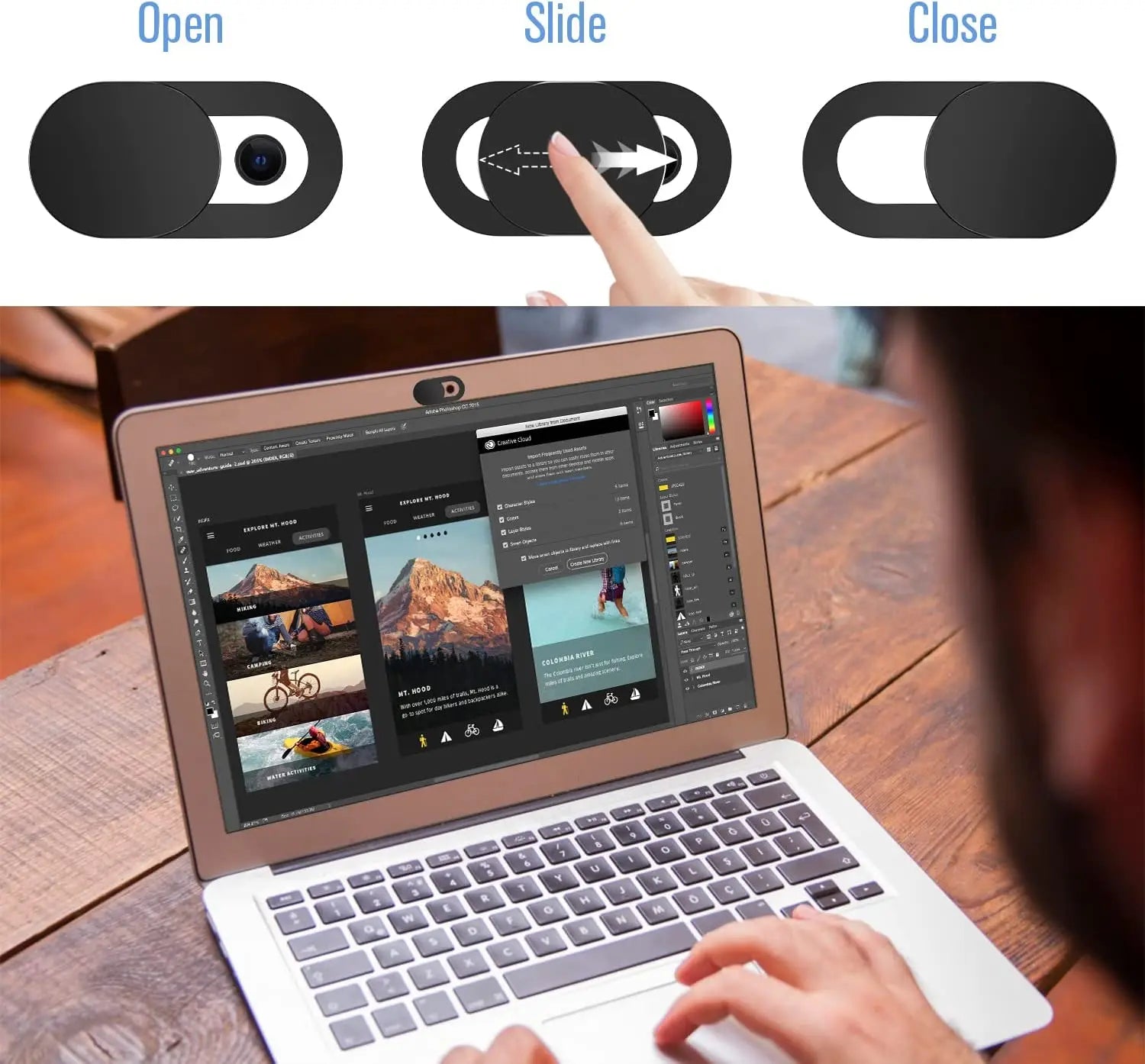 Plastic Camera Cover Shutter Magnet Slider Webcam Cover for IPad Tablet Web Laptop Pc Camera Mobile Phone Lenses Privacy Sticker - Smarsty