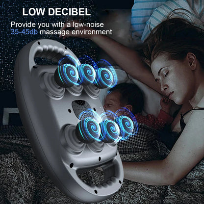 High Frequency Fascia Gun Muscle Massager with Six Heads - Smarsty