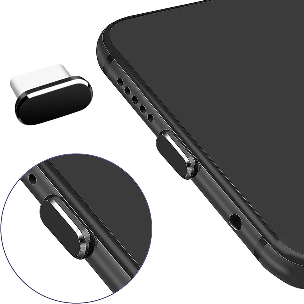 4Pcs USB C Dust Plug With Cleaning Brush Anti Dust USB-C Plug Cover Charging Port Cover Caps For Samsung Xiaomi All Type C Phone - Smarsty