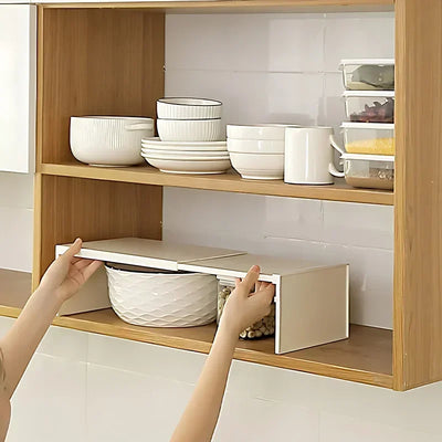 Kitchen Cupboard Organizer Retractable Cabinet Shelf Seasoning Bottle Spice Rack Dish Shelf Kitchen Accessories Storage Rack by Smarsty