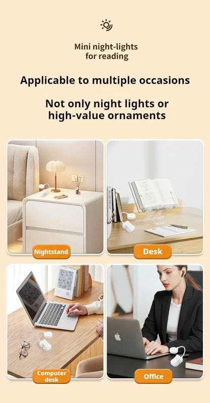 USB Rechargeable LED Table Lamp with Touch Dimming - Smarsty