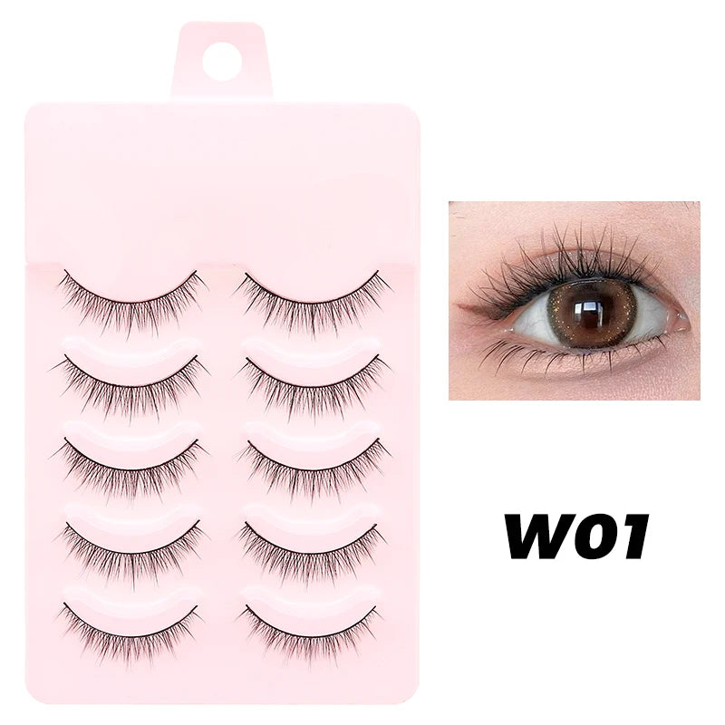 DINGSEN 5 Pairs Soft Natural Long False Eyelashes - Smarsty