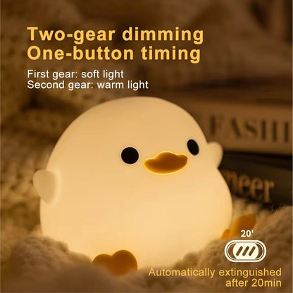 Cute Duck Night Light with Touch Sensor and Timer - Smarsty