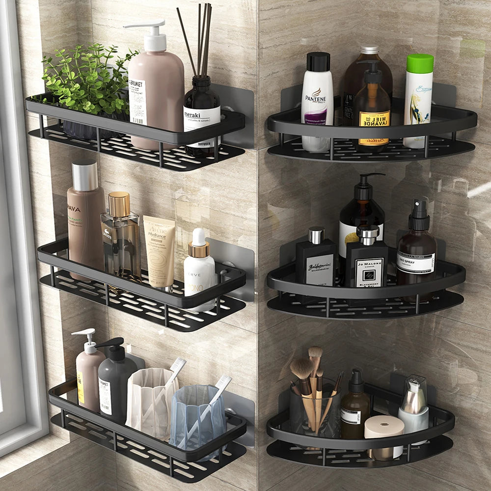 Wall Mounted Bathroom Shelf for Towel and Shampoo Storage - Smarsty