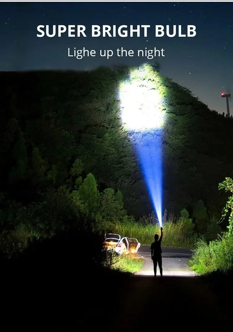 5LED High Power Led Flashlights Rechargeable Camping Spotlight with Side Light 3 Lighting Modes for Camping Adventure Outdoor - Smarsty