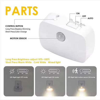 Smart LED Night Light with Motion Sensor for Home Use - Smarsty