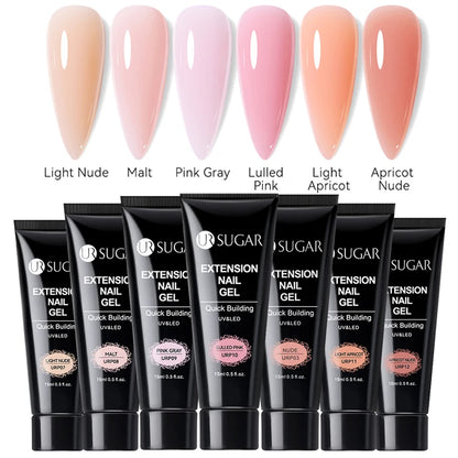 Nude Glitter Gel Nail Polish Kit for Long-Lasting Manicure - Smarsty