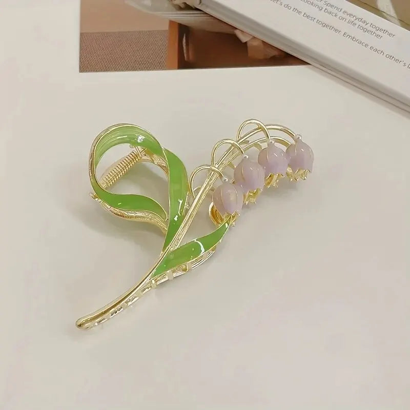 Bell Orchid Hair Clip Large Premium Scratch Resistant - Smarsty