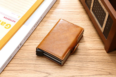 Rfid Men Card Wallets Carbon Fiber Slim Mini Wallet 14 Card Holders Small Money Bag Male Purses - Smarsty